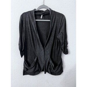 Espresso grey button cardigan women size XL